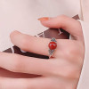Bague argent celtique onyx rouge