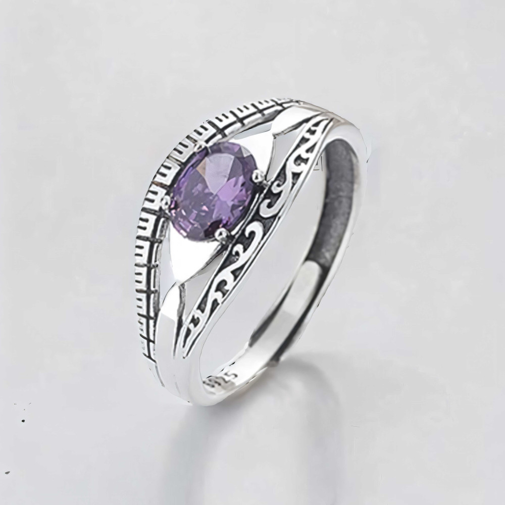 Bague argent ouvert celtique zirconium