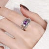 Bague argent ouvert celtique zirconium