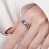 Bague argent ouvert celtique zirconium