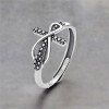 Anello croce infinito aperto in argento
