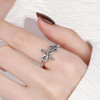 Anello croce infinito aperto in argento