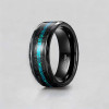 Bague mariage personnalisee alliance tungstene opale