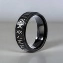 Bague homme anneau tungstene runes vikings personnalisable
