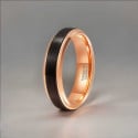 Anello Personalizzato da Uomo in Tungsteno Nero Spazzolato