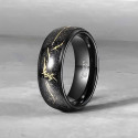 Personalized Galaxy Ring Tungsten Dome Wedding Band