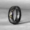 Bague Galaxie personnalisée alliance dome Tungstene