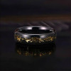 Bague Galaxie personnalisée alliance dome Tungstene