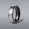Anello da uomo anello in tungsteno nero linea pennello personalizzabile