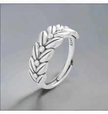 Anello celtico in argento aperto con spiga di grano