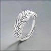 Bague argent ouvert celtique épi de blé