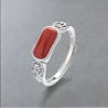 Bague argent celtique onyx rouge