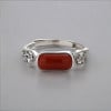 Bague argent celtique onyx rouge