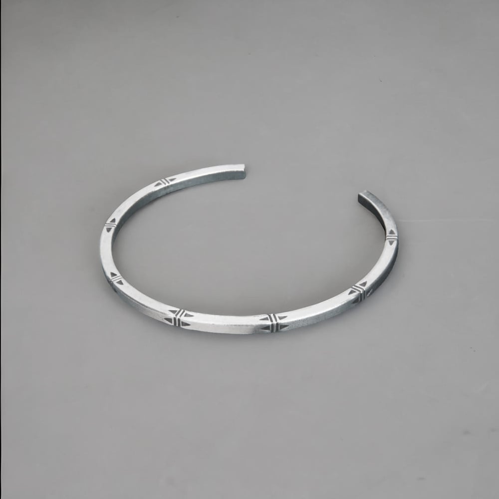 Bracelet Bali argent massif jonc ouvert
