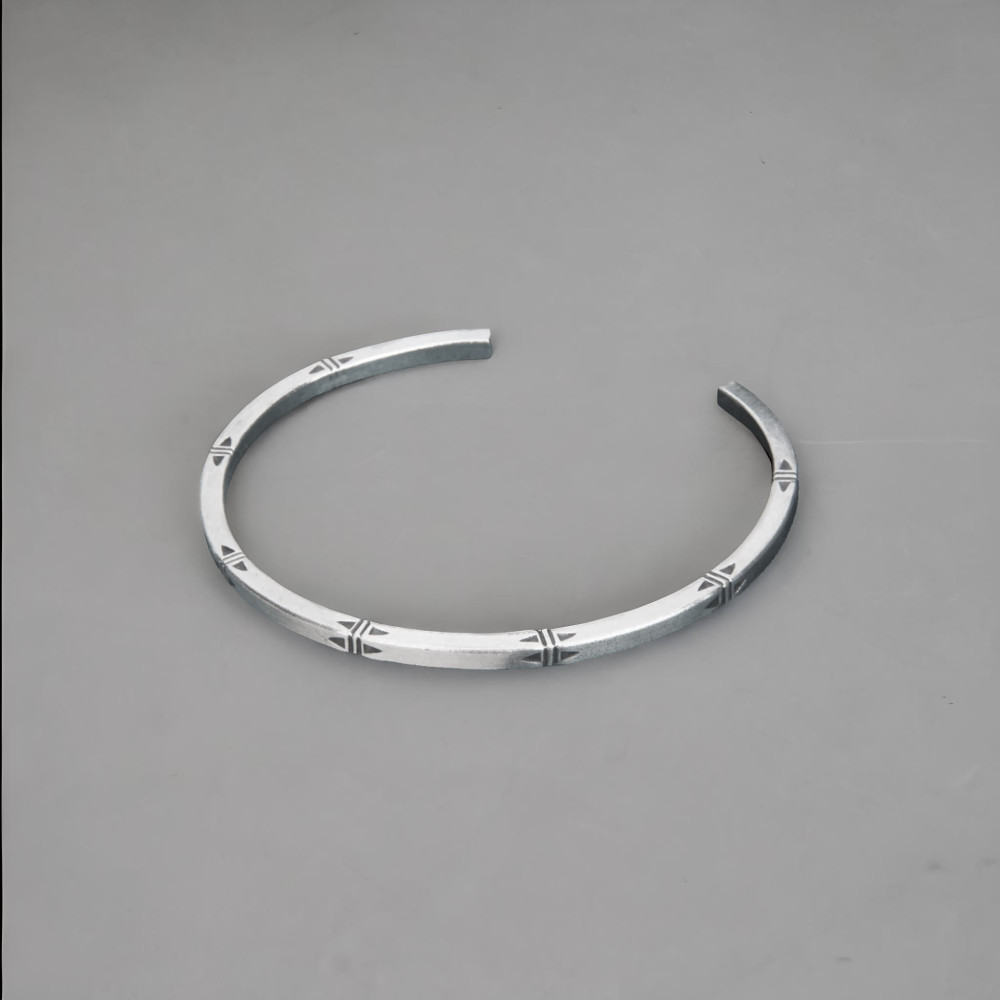 Bracelet Bali argent massif jonc ouvert