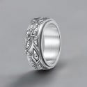 blanc Bague homme anneau anti-stress tournant œil de Dieu