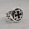 Men's Maltese Cross Stainless Steel Signet Ring