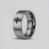 Bague personnalisee homme anneau acier croix resine