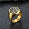 Doré Chevalière homme étoile de david acier