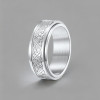 Bague acier chaine tournant anti stress personnalisable