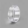 M Bague acier chaine tournant anti stress personnalisable