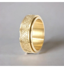 Herrenring aus Edelstahl – Drehbarer Anti-Stress-Ring mit keltischem Muster