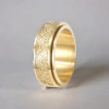 Bague acier chaine tournant anti stress personnalisable