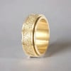 D Bague acier chaine tournant anti stress personnalisable