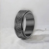 Bague acier chaine tournant anti stress personnalisable