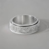Bague acier chaine tournant anti stress personnalisable