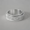 Bague acier chaine tournant anti stress personnalisable