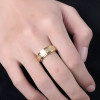 Bague acier chaine tournant anti stress personnalisable