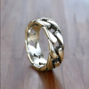 Men's ring with Cuban steel chain ring