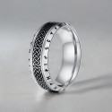D Bague acier personnalisable runes viking celtique