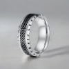 Bague acier personnalisable runes viking celtique