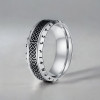 Bague acier personnalisable runes viking celtique