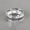 Bague acier personnalisable runes viking celtique