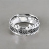 Bague acier personnalisable runes viking celtique