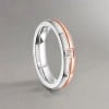 Bague mariage personnalisee titane homme anneau rainure zirconium