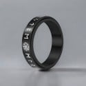 Anello antistress da uomo personalizzato rotante con rune vichinghe in acciaio