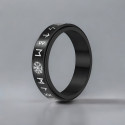 Bague personnalisee homme anti stress tournant acier runes viking
