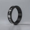 N Bague personnalisee homme anti stress tournant acier runes viking