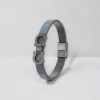 Bracelet cuir manille marin acier