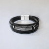 Bracelet cuir celtique cordons runes vikings