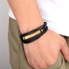 Bracelet cuir celtique cordons runes vikings