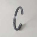 Bracelet jonc cuir tresse acier personnalisable