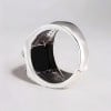 Bague argent ouvert chevalière onyx noir