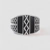 Bague argent ouverte chevalière celtique onyx noir