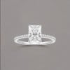 M Bague argent zircon carré 3 couleurs