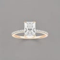 3-color square zircon silver ring